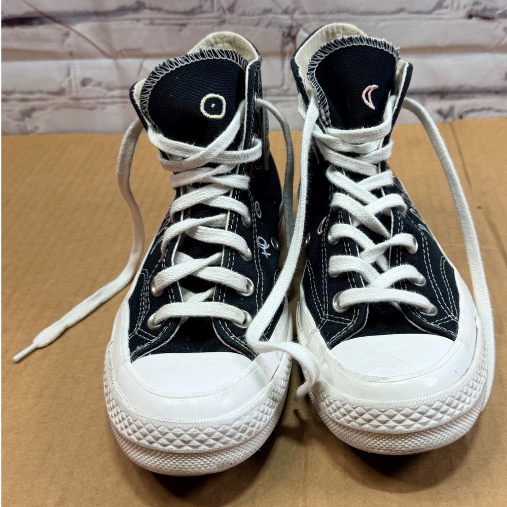 Converse Chuck 70 Hi Women 6.5 Black Moon Phase Celestial Embroidered A03738C - Picture 12 of 16